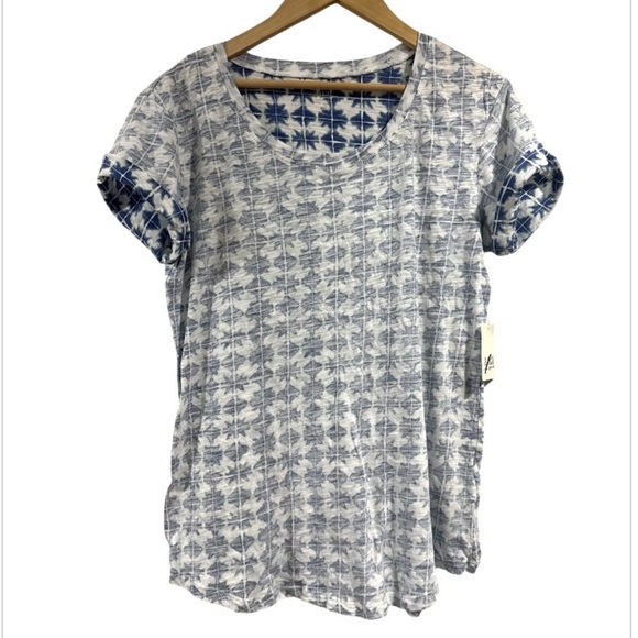 Ana medium shirt cuffed short sleeve top inside out tie dye medium soft casual - Picture 1 of 2